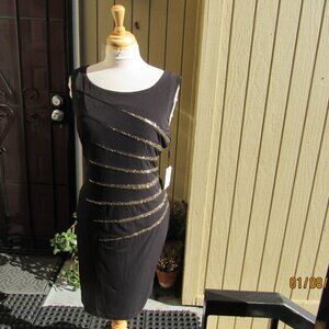 #779  NEW WOMAN'S LITTLE BLACK DRESS BY CALVIN KLEI  (SIZE 16)